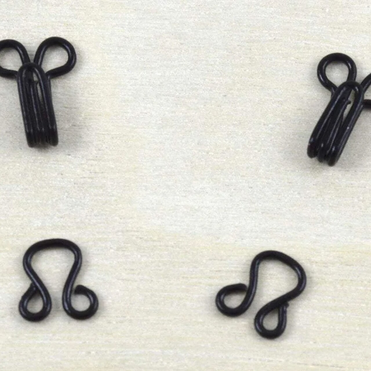 144 Sets Size 1 Black Hook and Eye Sewing Closure Clasp for Dress Bra Fastening